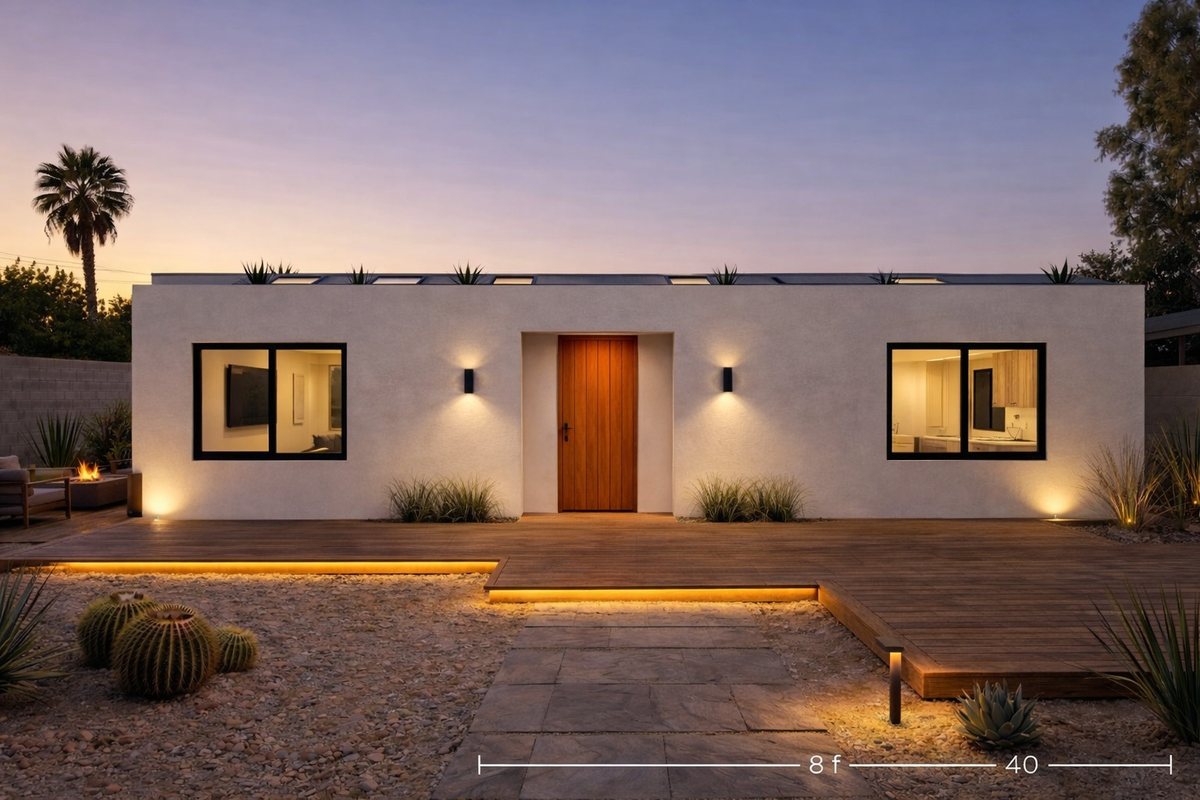 Modelo Essence casa modular compacta Homes 2 Go
